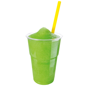 Afbeelding van een glas groene Mojito Slush - Ideaal voor verkoeling op warme dagen!